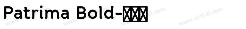 Patrima Bold字体转换